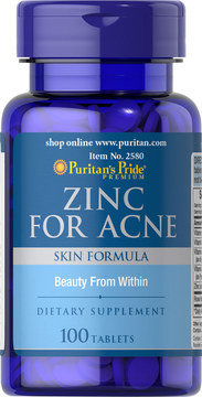 Puritan s Pride Zinc for Acne 100เม็ด